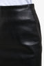 Miu Miu 2024 Black Calfskin Leather Logo Mini Skirt Size 36