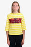 Hermès Yellow Striped Cotton Red 'Linstrvtion' T-Shirt Size 36