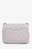 Pre-loved Chanel™ 2022+ Lilac Quilted Lambskin Mini Square Pearl Crush Flap Bag