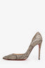 Christian Louboutin Glitter Python Print Heels Size 39.5