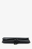 Christian Dior 2021 Black Ultramatte Leather Small Saddle Pouch with Chain
