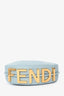 Fendi Blue Leather Small Fendigraphy Bag with Strap