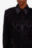 Rosaria Lamanna Black Lace Embroidered Overcoat Size 8