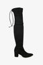 Stuart Weitzman Black Suede Leather Over the Knee Boots Size 36.5