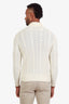 Loro Piana Cream Cashmere Quarter Zip Sweater Size 48 Mens