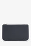 Hermès Grey Leather 'Zipengo' Chaine d'Ancre Card Holder
