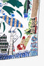 Hermès Grey Cream Silk 'Maison Des Oiseaux Parleurs' Scarf 90
