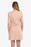 Gucci Blush Pink/Black Knit Front Zip Short Sleeve Mini Dress Size L