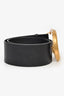 Gucci Black Leather GG Marmont Extra Wide Belt Size 90/36