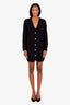 Ba&sh Black Wool and Mohair Embellished Button Sweater Dress Size 1
