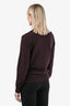 Stella McCartney Burgundy Wool Floral Detail Sweater Size 44