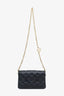 Louis Vuitton Black Empreinte Leather Monogram Pochette Coussin Bag with Chain