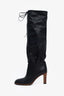 Gucci Black Leather Knee High Boots Size 37.5