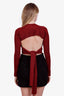 Hermès Burgundy Glitter Wrap Bolero Size 38