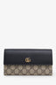 Gucci Monogram/Black Leather GG Marmont Wallet on Chain