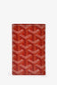 Goyard Red Goyardine Canvas and Leather Saint Pierre Card Holder