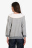 Chloe Grey Fleece Peter Pan Collared Sweater Size XL