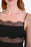 Haelo Black Silk Blend Sheer Lace Blouse Size S