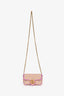 Gucci Purple/Yellow GG Marmont Canvas Leather Super Mini Crossbody Bag