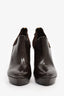 Gucci Brown Leather Suede Ankle Boots Size 38