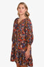 Apiece Apart Black/Multi Printed Long Sleeve Dress Size M