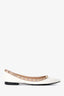 Valentino Off White Patent Leather Rockstuds Flats Size 35.5