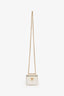 Pre-loved Chanel™ 2022 White Lambskin Mini Vanity On Chain