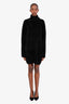 Balenciaga Black/Gold Glitter Turtle Neck Knit Dress Size S