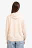 Brunello Cucinelli Cream Cotton Zip Up Hooded Sweater Size 46