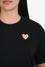 Play Comme des Garçons Black Cotton Short Sleeve T-Shirt Size XL