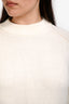 Rosetta Getty Cream Cotton Blend Knit Sweater Size L
