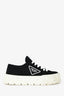 Prada Black Re-Nylon Double Wheel Gabardine Sneakers Size 38.5