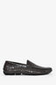 Prada Grey Croc-Embossed Leather Loafers Size 8 Men's