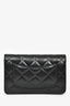 Pre-loved Chanel™ 2022C Black Lambskin Leather CC 'Punk Essential' Wallet on Chain