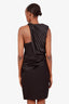 Victoria Beckham PS 19 Black Pleated Belted Mini Dress Size 6