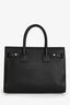 Saint Laurent Black Pebble Leather Sac De Jour Baby With Strap