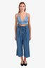 Vanessa Bruno Blue Light Wash High Waisted Belted Pants Size 40