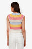 Miu Miu Multicolour Striped Sleeveless Crochet Top Size 40