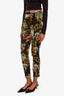 Isabel Marant Étoile Black Floral Patterned Cotton Straight Leg Trousers Size 36