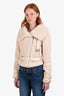 Tularosa Cream Faux Shearling 'Bailey' Moto Jacket Size XS