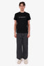 Balenciaga Black/White Striped Poplin Lounge Pants Size 44