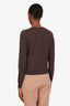 Theory Brown Cashmere Button-Up Sweater Size P