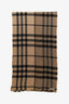Burberry Brown Check Wool Scarf