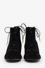 Christian Dior Black Suede Resille Naughtily-D 30mm Ankle Boots Size 38.5