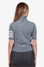 Thom Browne Grey Wool Short Sleeve Turtleneck Sweater Size 36
