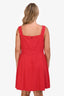 Theory Red Linen Blend Mini Dress Size 12