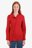 Jacquemus Red Cotton 'La Chemise Pablo' Button-Down Shirt Size 32