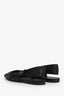 Christian Dior Black Satin "Mizza" Slingback Flats Size 39