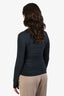 Brunello Cucinelli Navy Blue Cotton Monili Collar Long Sleeve Shirt Size L