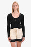 Maje Black Rib Knit Cardigan Top Set Size 1